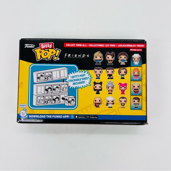 Funko Bitty POP FRIENDS 4 Pack Phoebe Monica Chandler Mystery POP W/Shelf NIB - Picture 8 of 11
